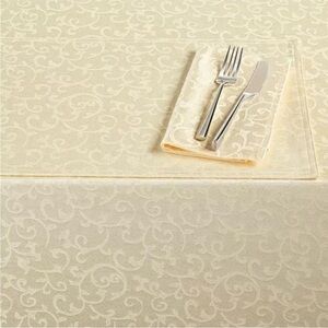 Lenox Opal Innocence 60"x120" Oblong Tablecloth, Ivory